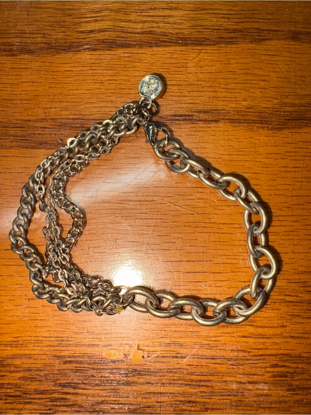Vera Wang Mixed-Link Multichain Bracelet in Gold